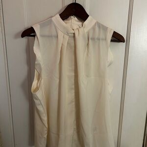 Elegant Cream Sleeveless Top